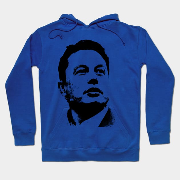 Elon Musk Portrait Pop Art Hoodie by phatvo